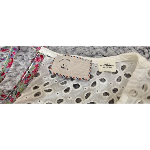 Postmark Anthropologie Tunic Dress White Nautical Striped Pockets Cotton Size S - Picture 3 of 9